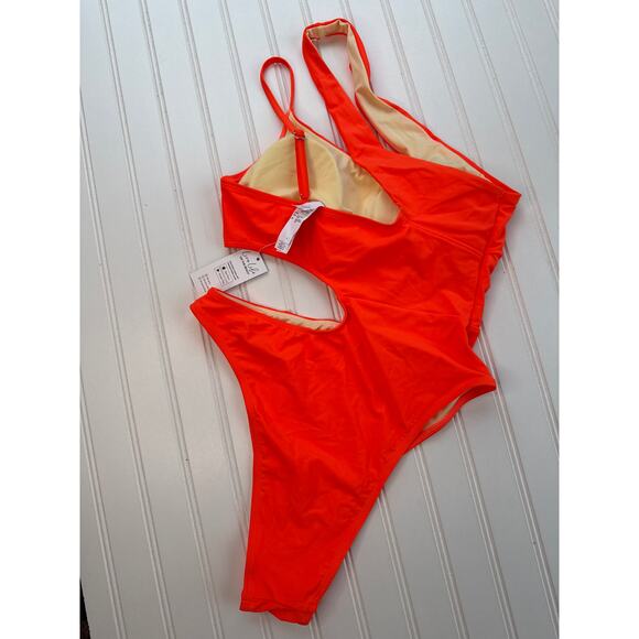 NWT Cupshe One-Piece Swimsuit Orange Cutout & Tummy Control 1 PC Swim Bundle M - Picture 5 of 10